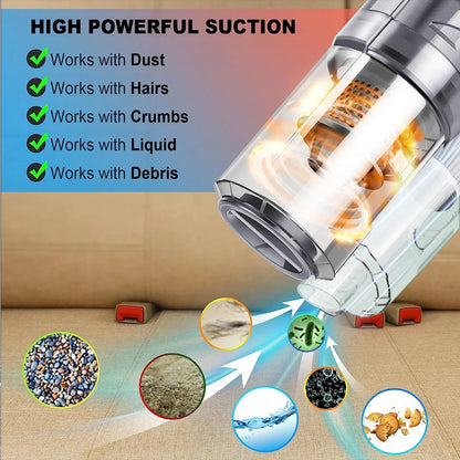 120V Cordless Vacuum Cleaner - Strong Suction