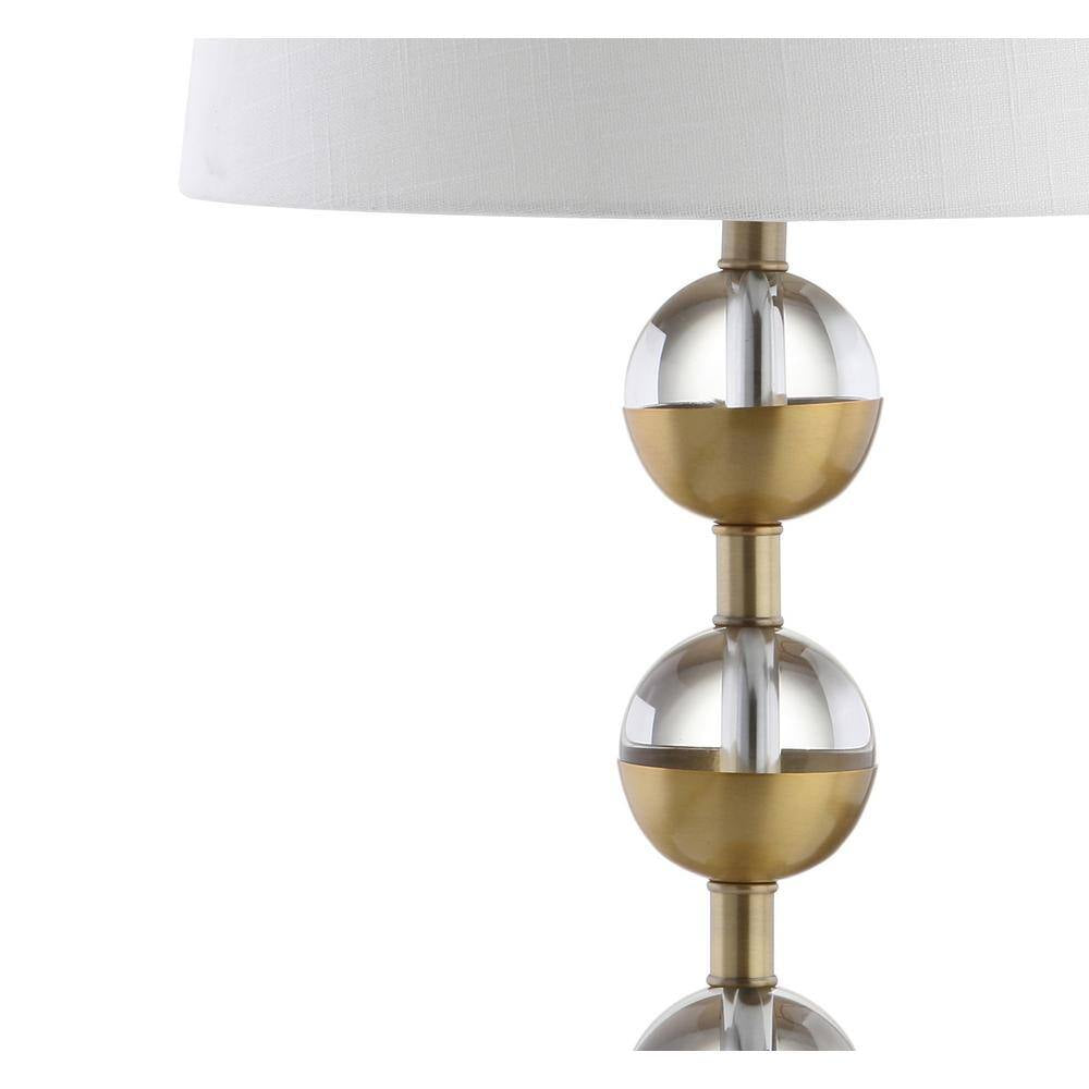 Avery 27.5 In. Clear/Brass Gold Crystal Table Lamp (Set of 2)