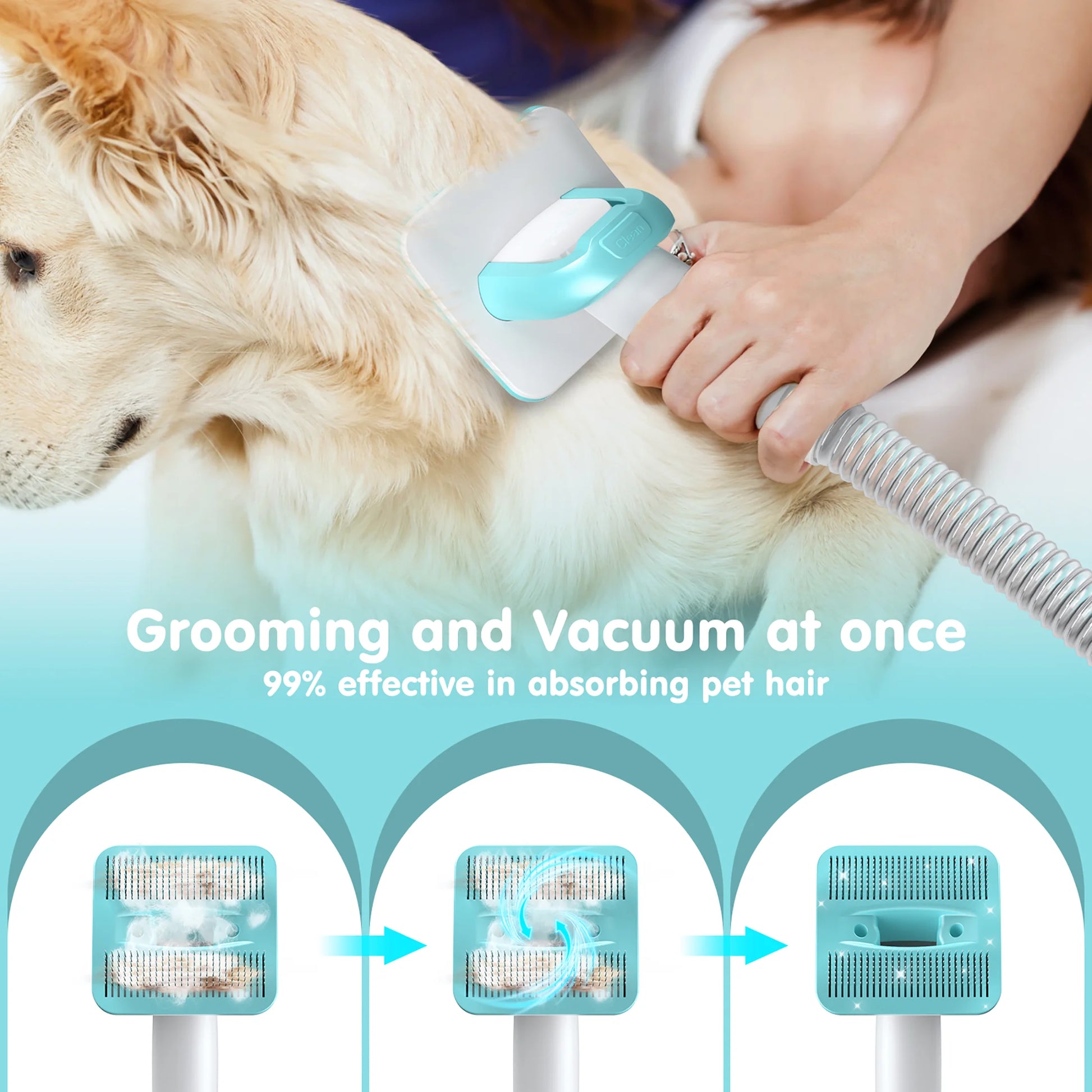 Dog Grooming Kit , 6 in 1 Pet Grooming Vacuum Kits, Dog Clippers for Grooming 11000Padog Vacuum for Shedding Grooming, Suction 99% Dog Hair, Low Noise Pet Vacuum Grooming Kit for Dog Cat